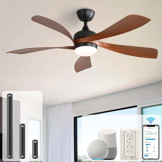 Sofucor 45/52 Inch Ceiling Fan with Remote & Lights Quiet DC Motor 5 Blade High CFM Modern Fan