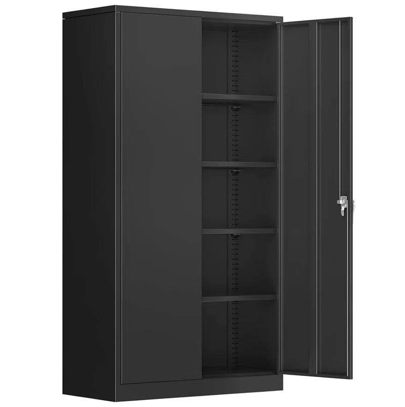 Metal Garage Storage Cabinets ( 72'' H X 36'' W X 18'' D ) with 4 Adjustable Shelves and Lockable Doors