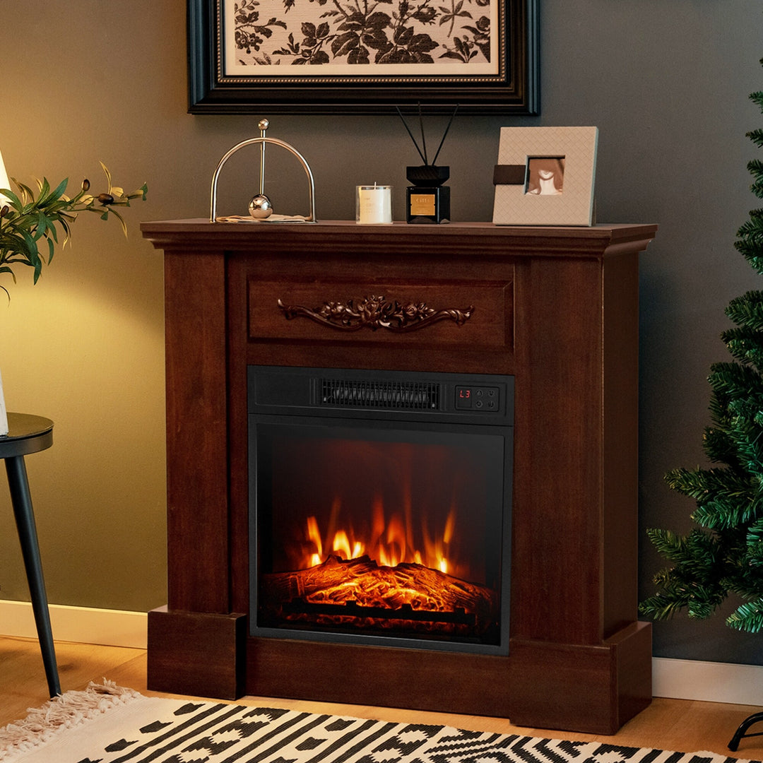 32" Electric Fireplace Mantel TV Stand Space Heater W/Remote - See Details