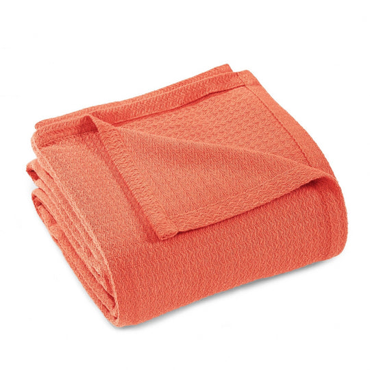 Waffle Weave Honeycomb Knit Soft Cotton Blanket