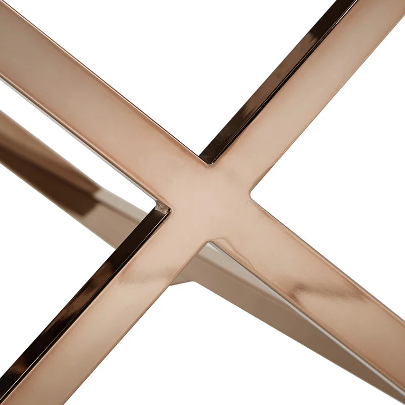 Nyasha Mirrored Glass Top End Table with Storage