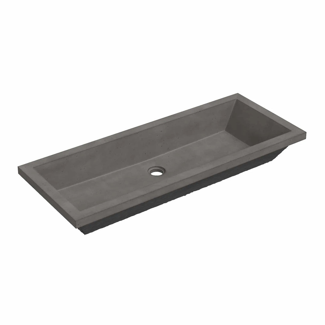 Arcata Nativestone Concrete Undermount Trough Bathroom Sink