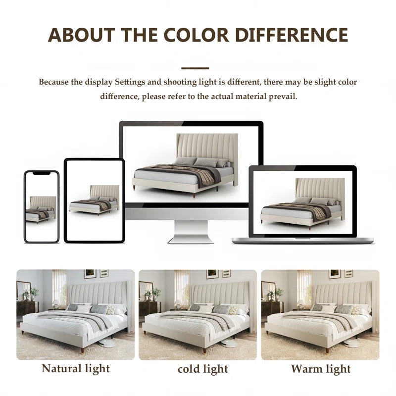 Beauviore Upholstered Platform Bed