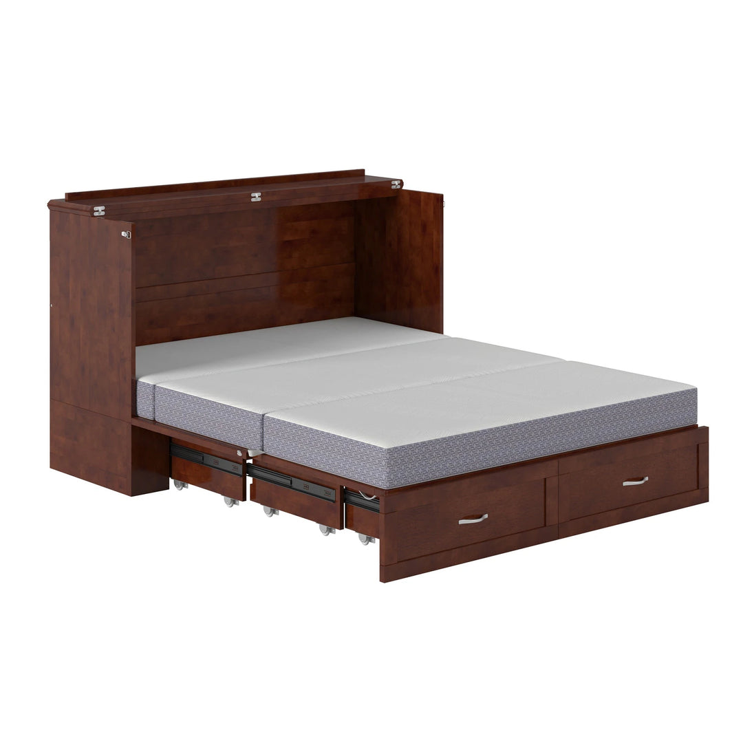Hamilton Murphy Bed Chest with Mattress and Storage Drawer