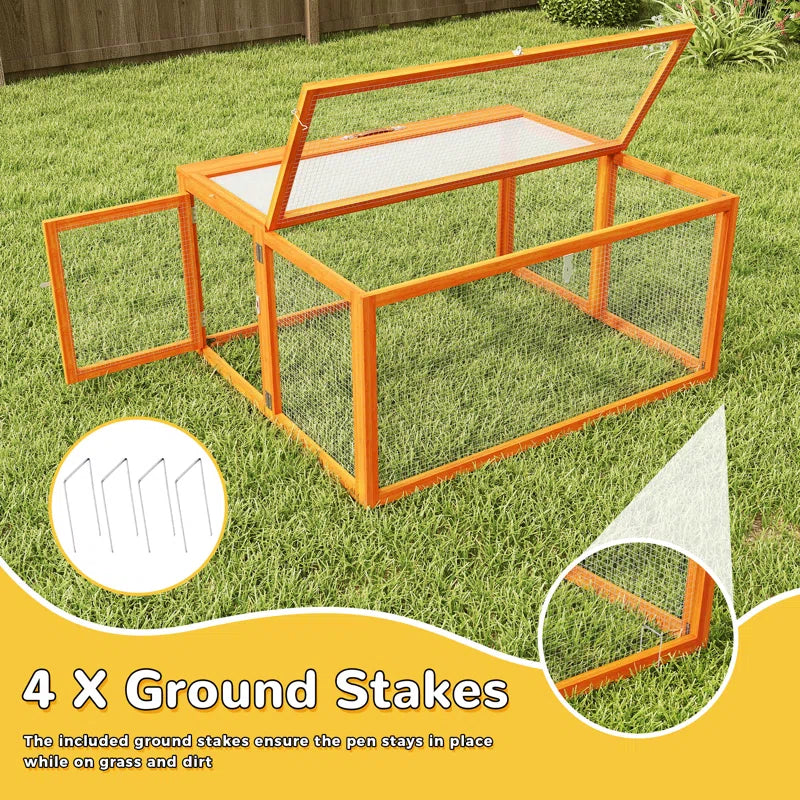 Coaxum Portable Chicken Coop Run, Sun Panel Lockable