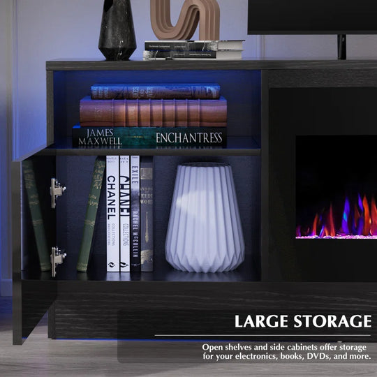 Alazik TV Stand for Tvs up to 78" with Fireplace Included