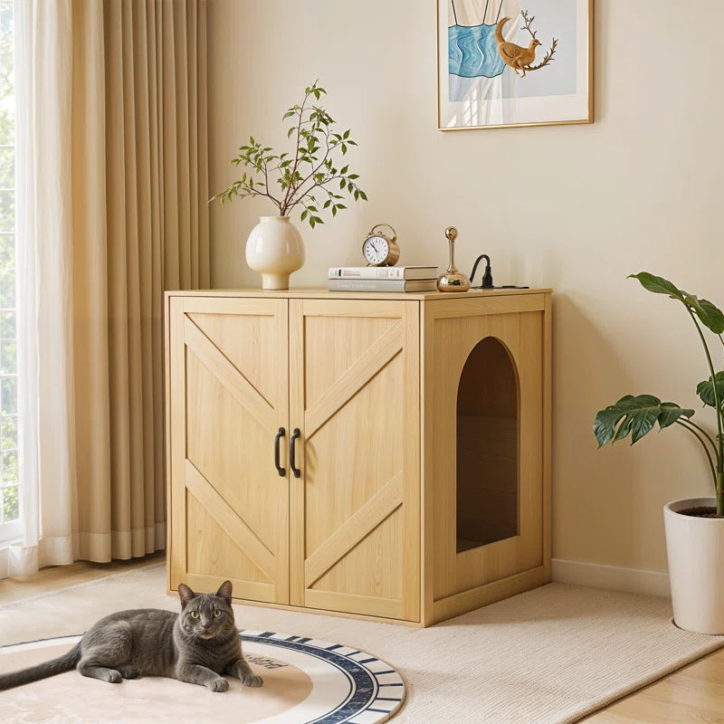 Cat Litter Robot Enclosure, Farmhouse Litter Box Enclosure, Litter Collector for Automatic Litter Box Enclosure