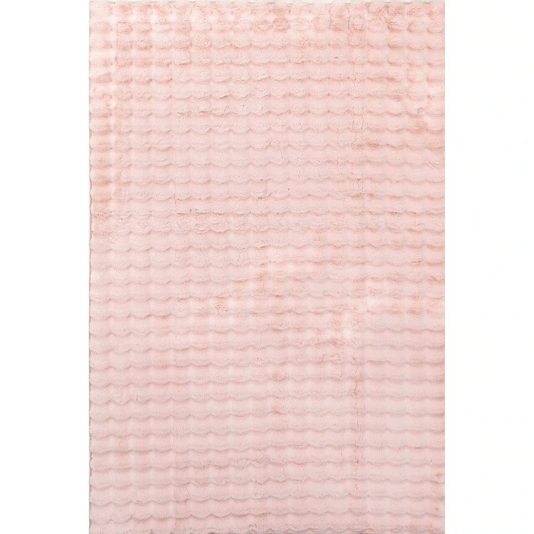 Jeni Solid Plush Machine Washable Area Rug