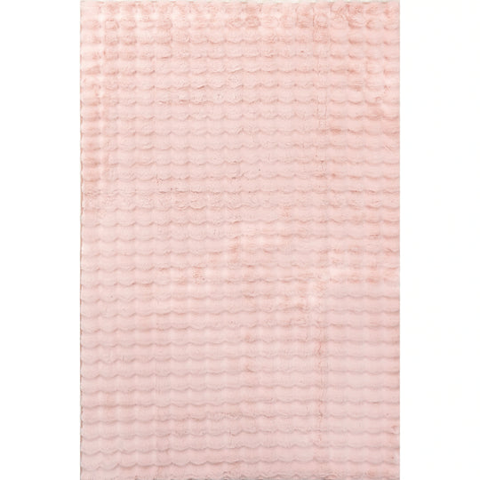 Jeni Solid Plush Machine Washable Area Rug