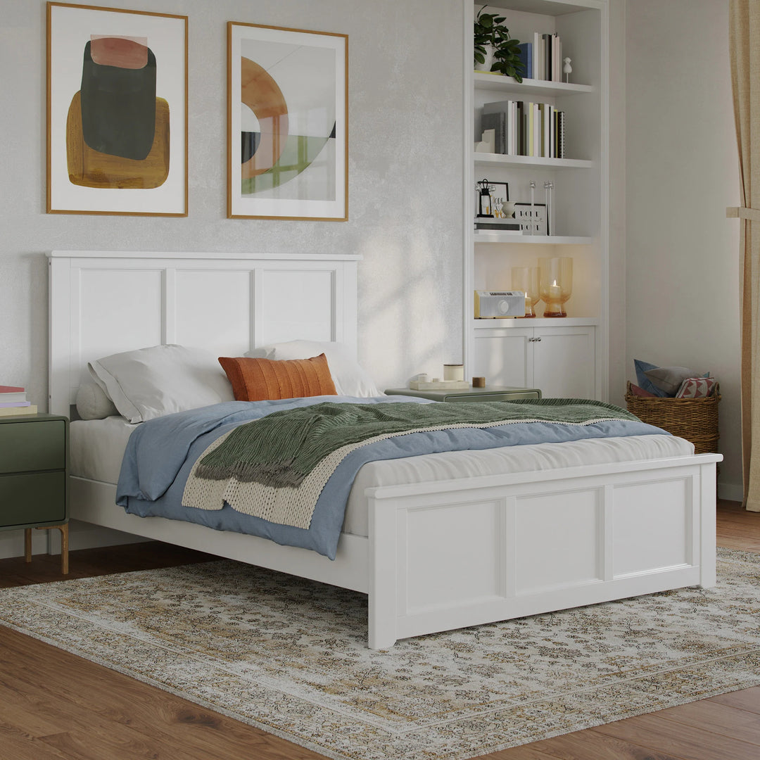 Charlotte Solid Wood Low Profile Platform Bed with Matching Footboard