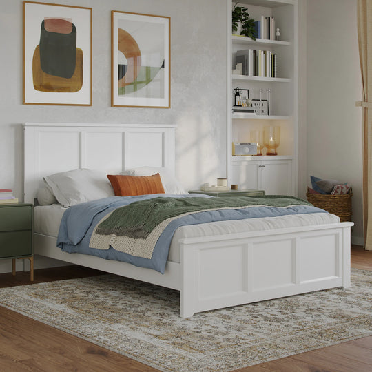 Charlotte Solid Wood Low Profile Platform Bed with Matching Footboard