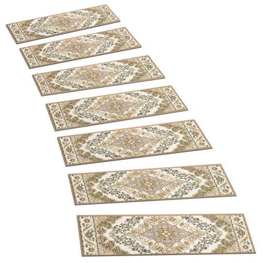 Non-Slip Stair Treads with Tape Colorful Chenille Stair Runner Rug