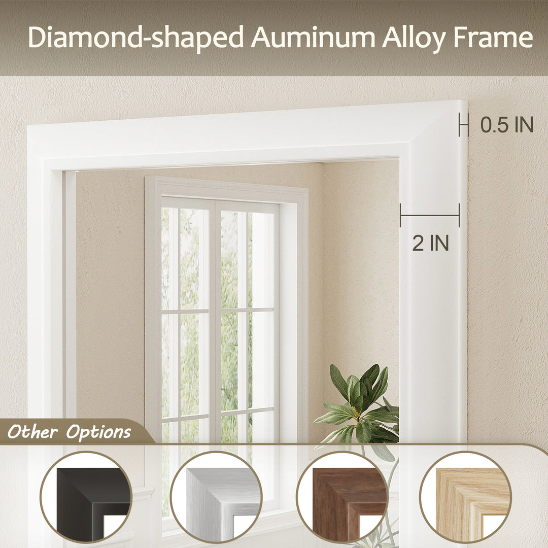 5-Year Warranty Full Size Farmhouse Beveled Metal Rectangle Wall Bathroom Vanity Mirrors