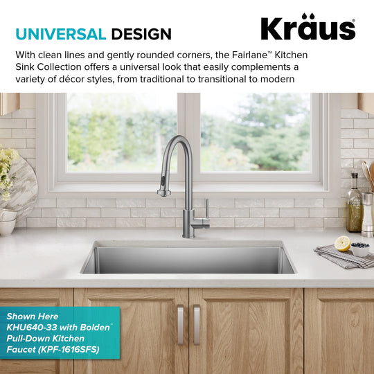 Fairlane Undermount 18 Gauge Stainless Steel Kitchen Sink