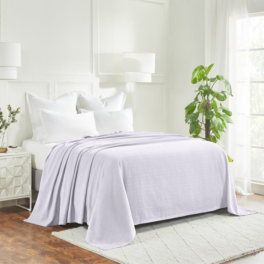 Diamond Weave All-Season Bedding Cotton Blanket