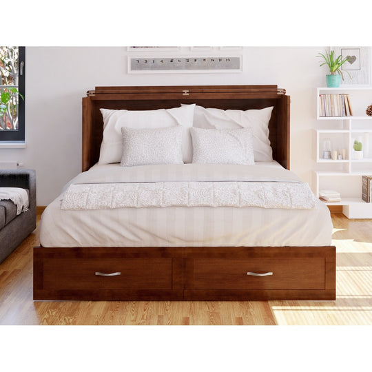Hamilton Murphy Bed Chest with Mattress and Storage Drawer