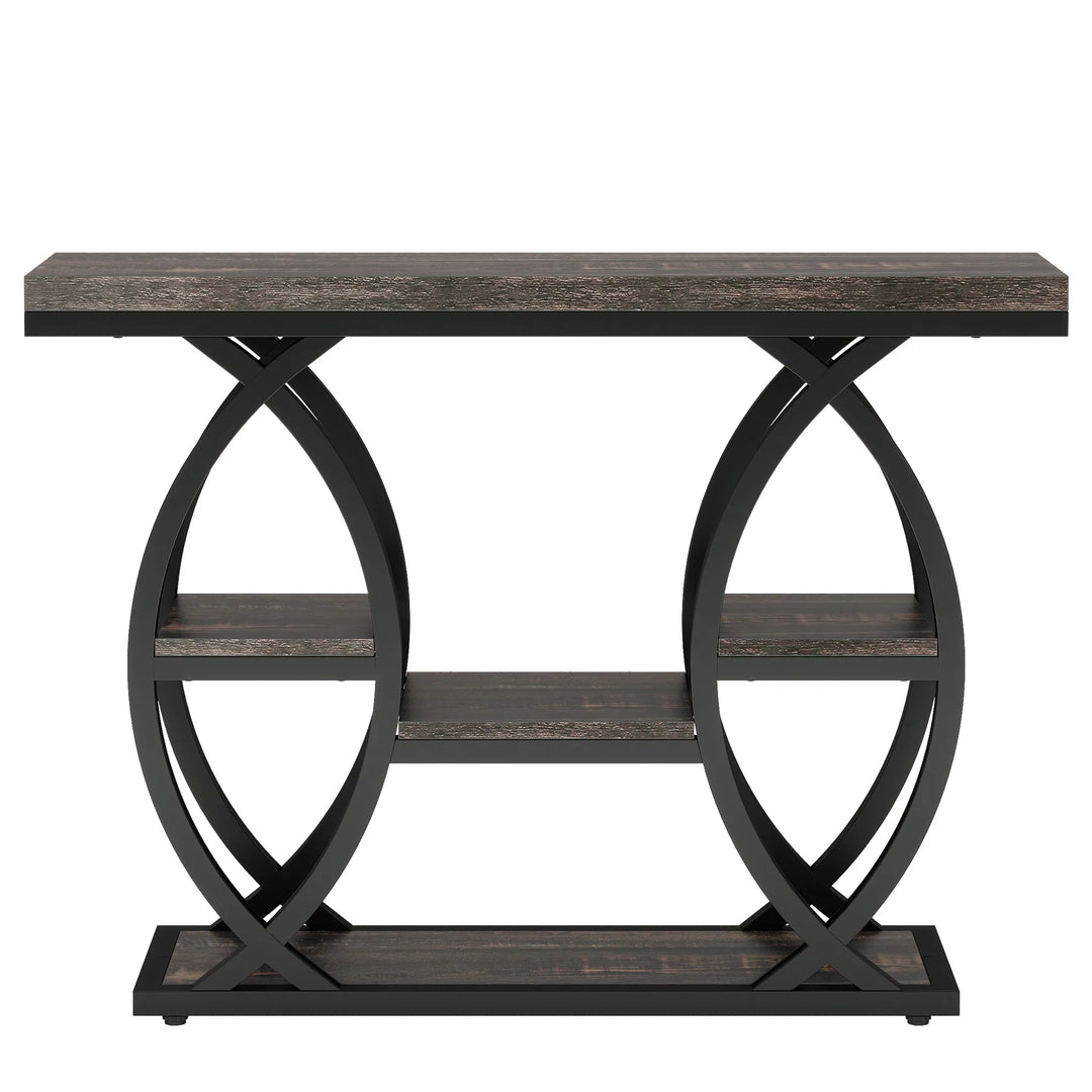 39.4" Console Table, 4-Tier Sofa Table Entryway Table for Small Spaces