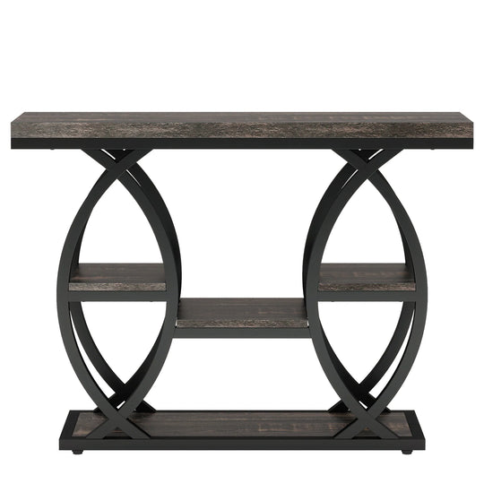 39.4" Console Table, 4-Tier Sofa Table Entryway Table for Small Spaces
