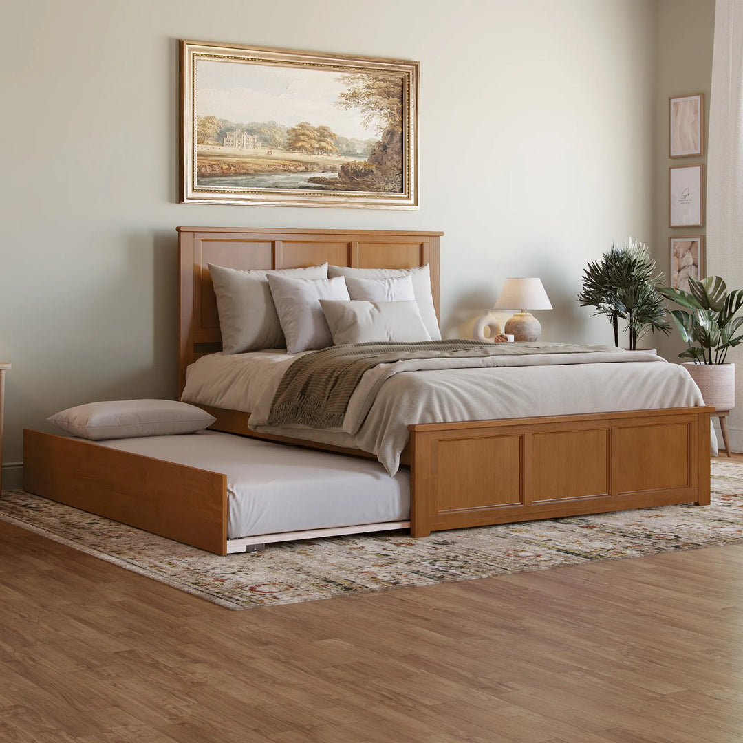 Madison Platform Bed with Matching Footboard & Trundle