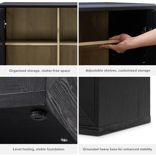 Mopio Blake 4 Piece Entertainment Center with Storage