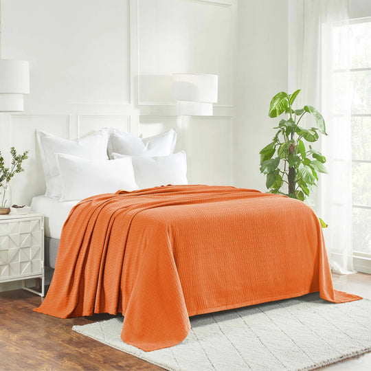 Diamond Weave All-Season Bedding Cotton Blanket