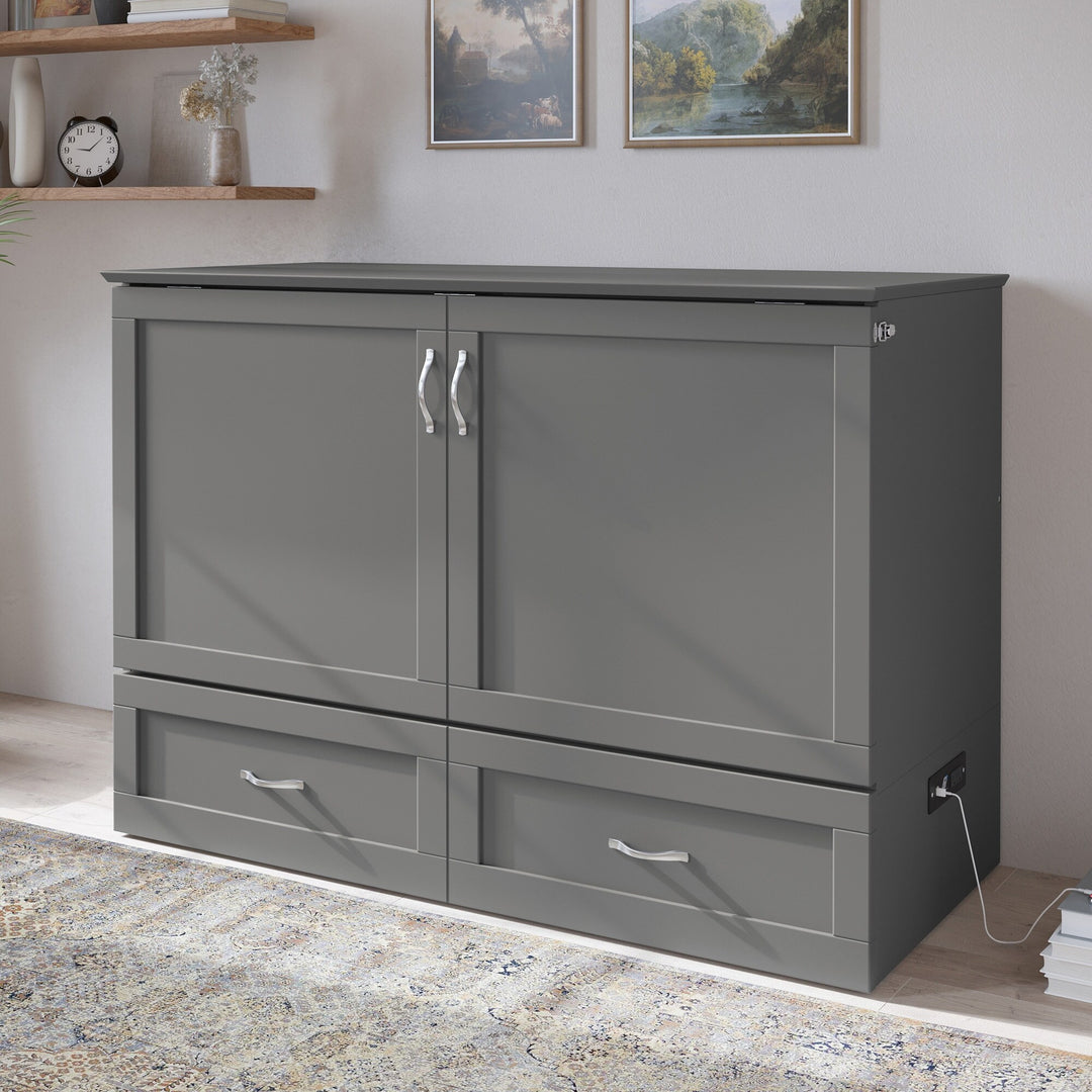 Hamilton Murphy Bed Chest with Mattress and Storage Drawer