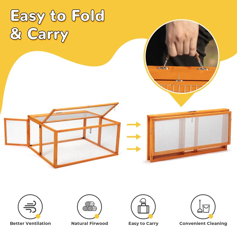 Coaxum Portable Chicken Coop Run, Sun Panel Lockable