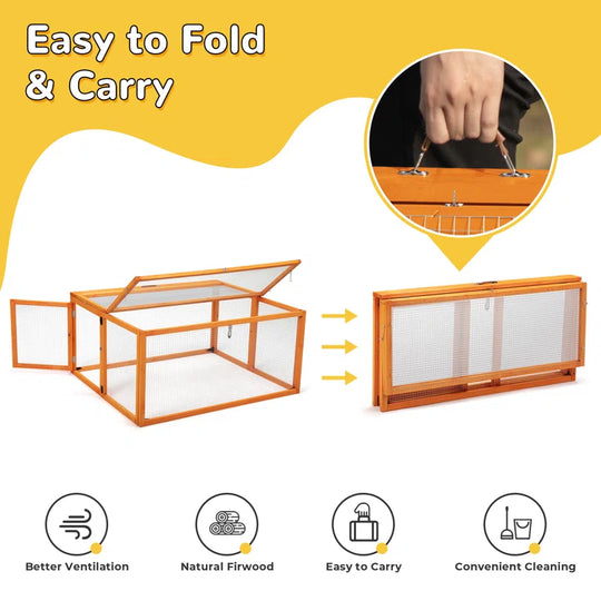 Coaxum Portable Chicken Coop Run, Sun Panel Lockable