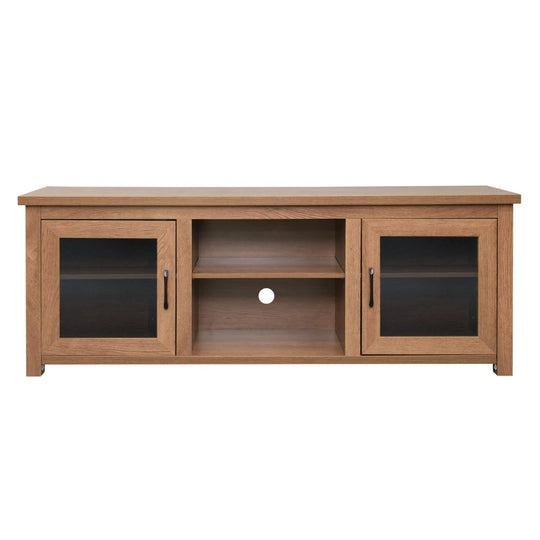 Classic TV Stand for up to 80" Tvs-Glass Fronted Doors-Modern Finish - 65"W X 16"D X 23.625"H