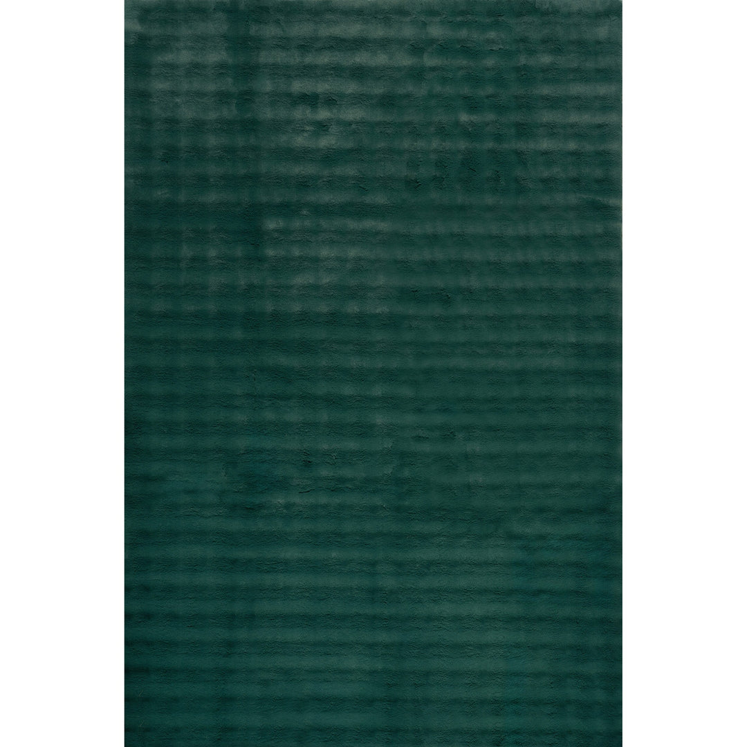 Jeni Solid Plush Machine Washable Area Rug