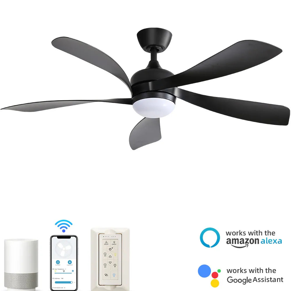 Sofucor 45/52 Inch Ceiling Fan with Remote & Lights Quiet DC Motor 5 Blade High CFM Modern Fan