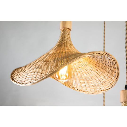 Three Lights Unique Rattan Pendant Light