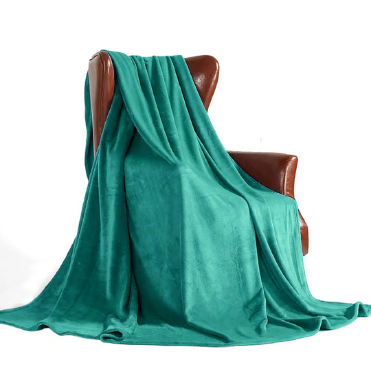 Cozy Microfiber Extra Soft Solid Color Throw Bed Blanket