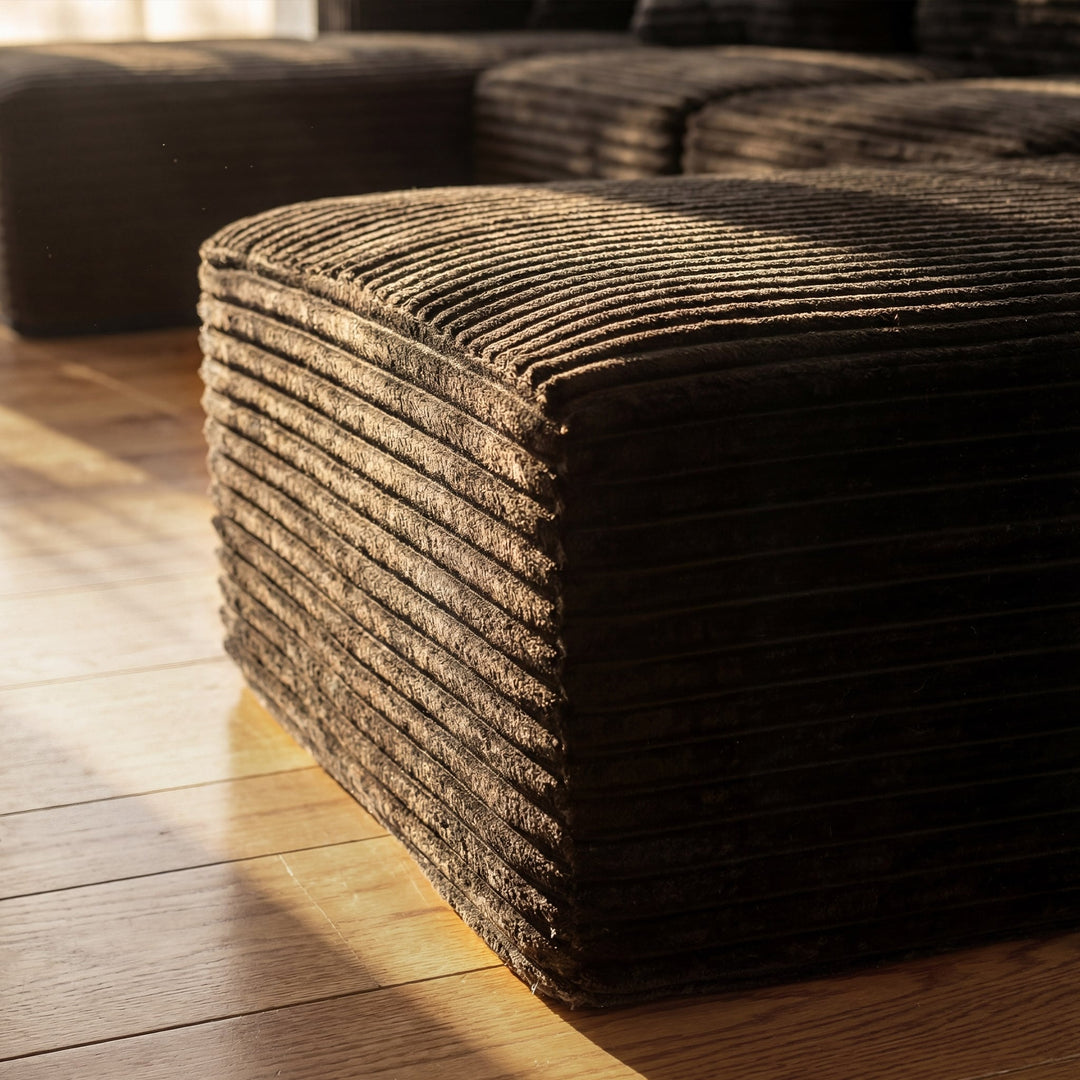 Oversized Modular Sectional Sofa, No Assembly Required, Corduroy Fabric, Deep Seat Cloud Couch with Chaise Foam Sofa