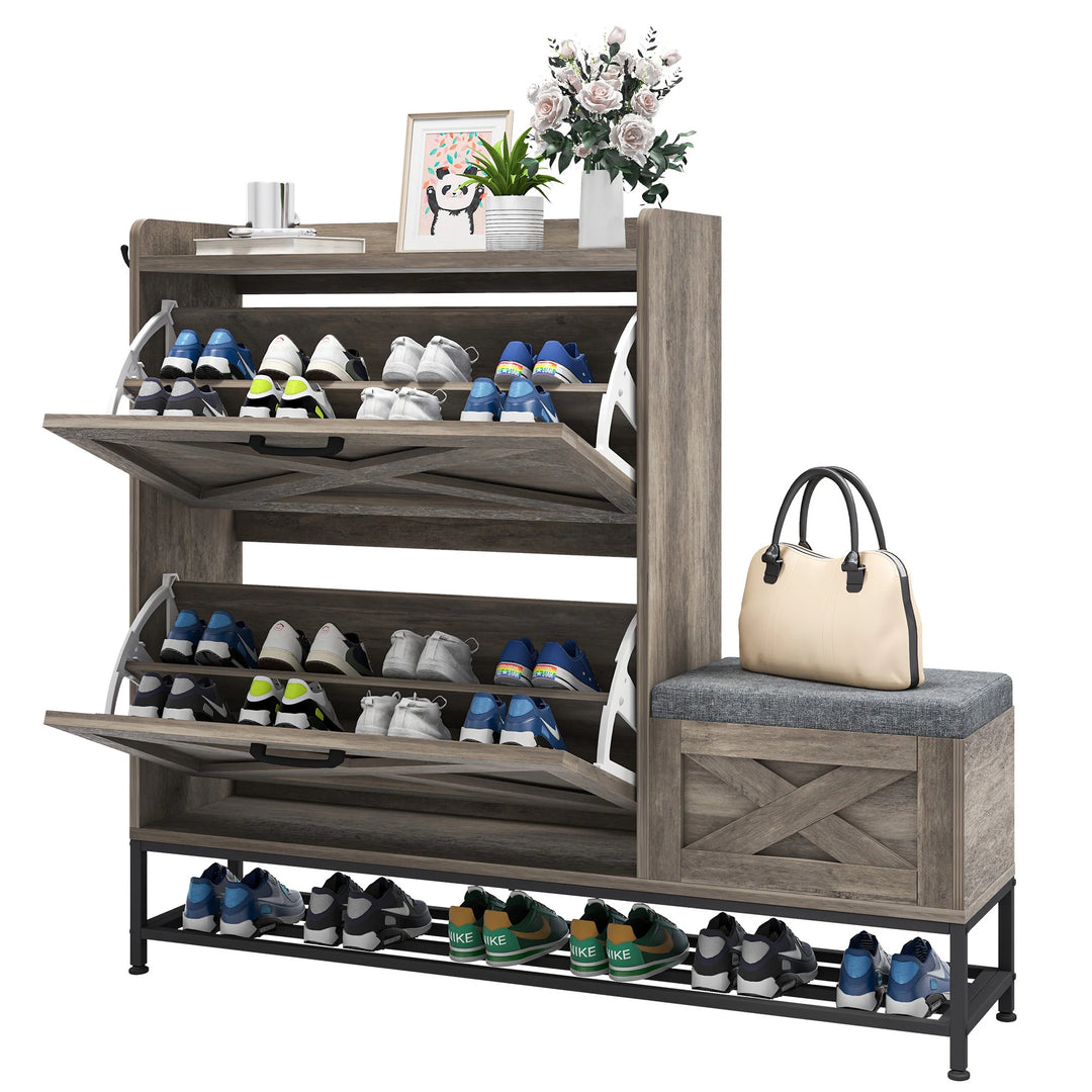 Shoe Storage Cabinet with Drawers Entryway Shoe Storage
