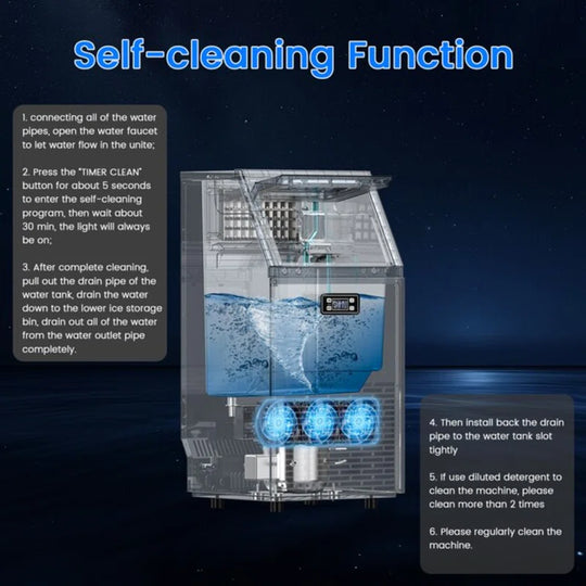 100 Lb. Daily Production Clear Ice Freestanding Ice Maker