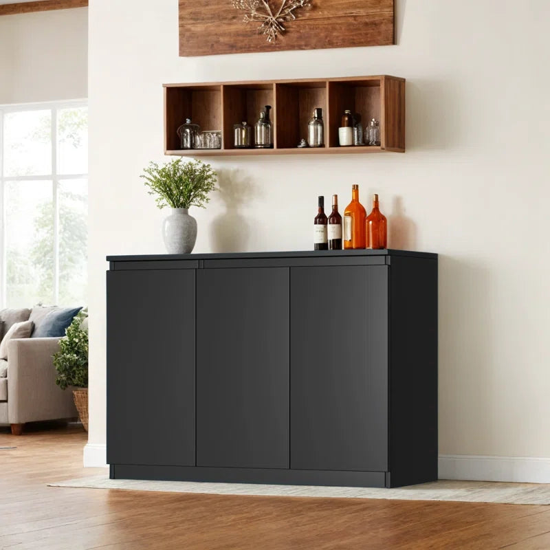 Buffet Storage Cabinet with 3 Door, 43" W Coffee Bar Cabinet, Kitchen Buffet Sideboard for Living Room, Kitchen