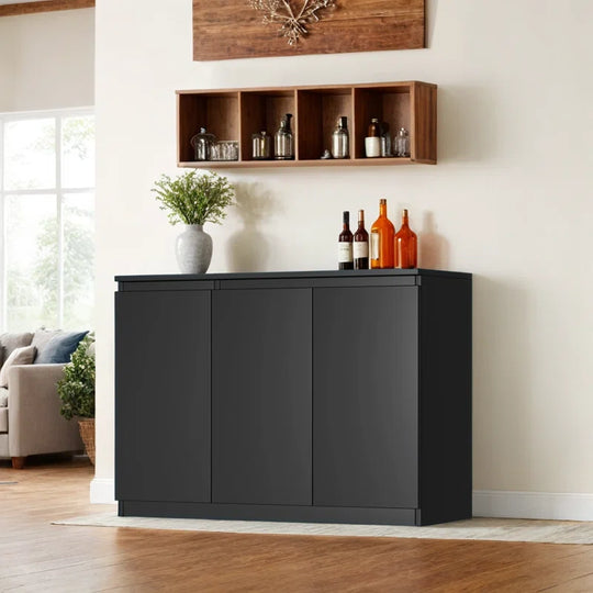Buffet Storage Cabinet with 3 Door, 43" W Coffee Bar Cabinet, Kitchen Buffet Sideboard for Living Room, Kitchen