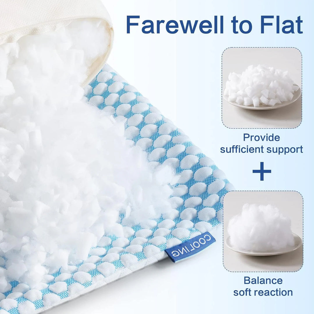 2-Pack Memory Foam Pillow, Cooling & Soft