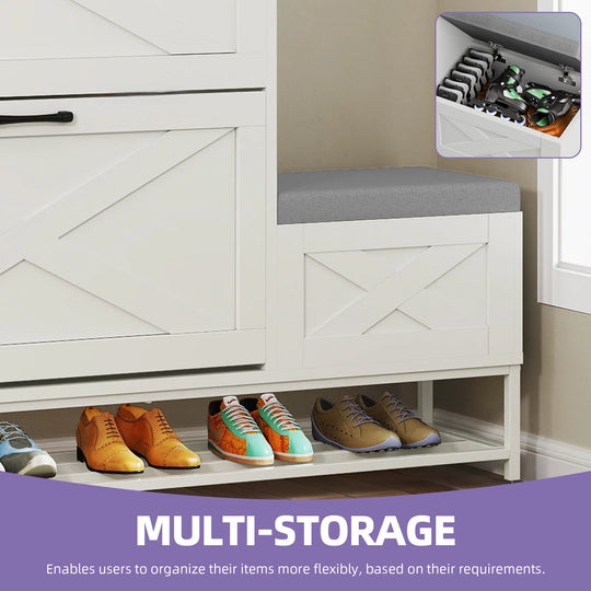 Shoe Storage Cabinet with Drawers Entryway Shoe Storage