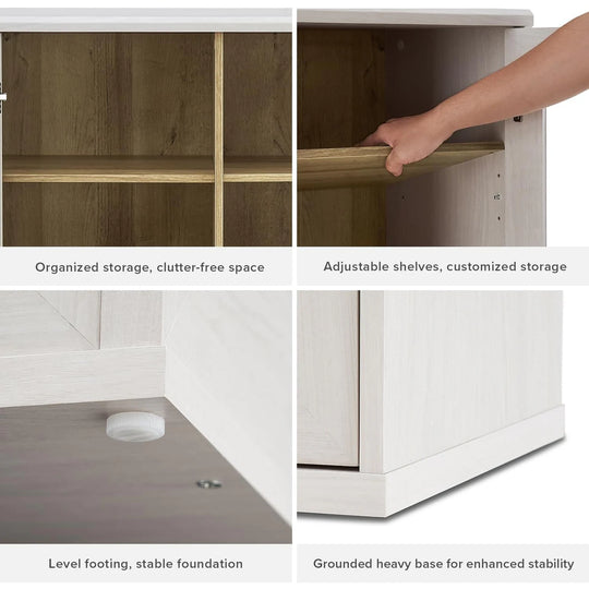 Mopio Blake 4 Piece Entertainment Center with Storage