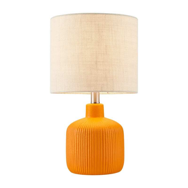 Fluted Ceramic Table Lamp (H18.25" X W10" X D10")