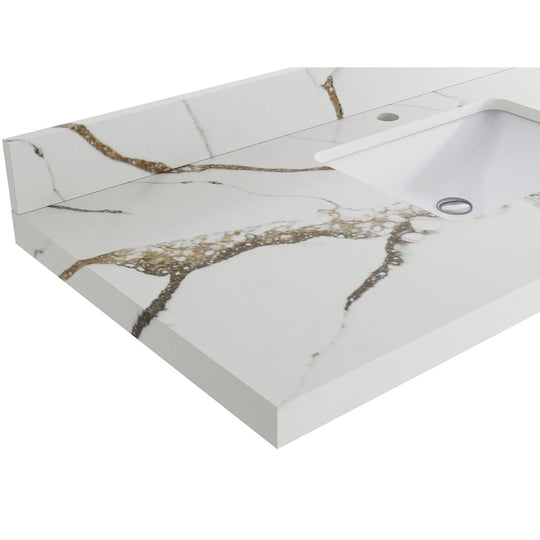 Willow Collection 84 in W X 22 in D X 36 in H Boston Double Bowl Sink Bathroom Vanity with Countertop