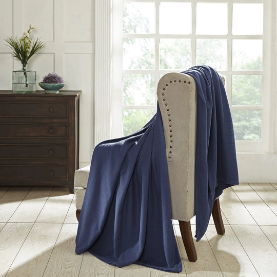 Waffle Weave Honeycomb Knit Soft Cotton Blanket