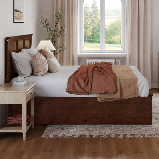 Madison Platform Bed with Matching Footboard & Trundle