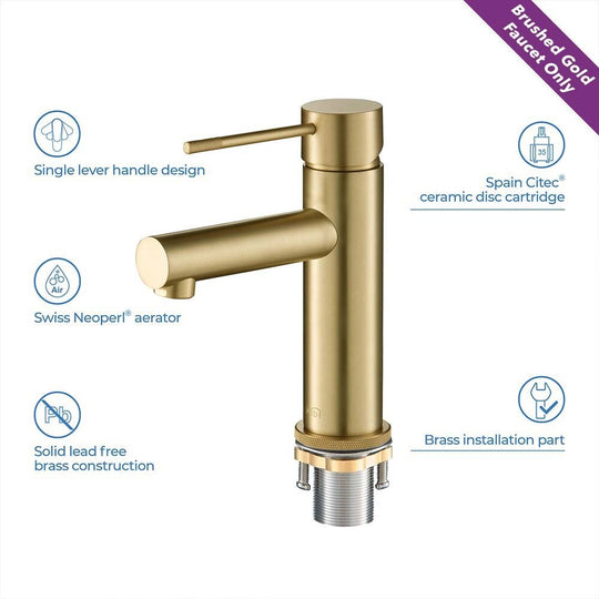 Luxury Single Hole Bathroom Faucet