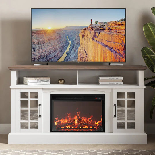 Kehaulani 65" Media Console TV Stands with Electric Fireplace