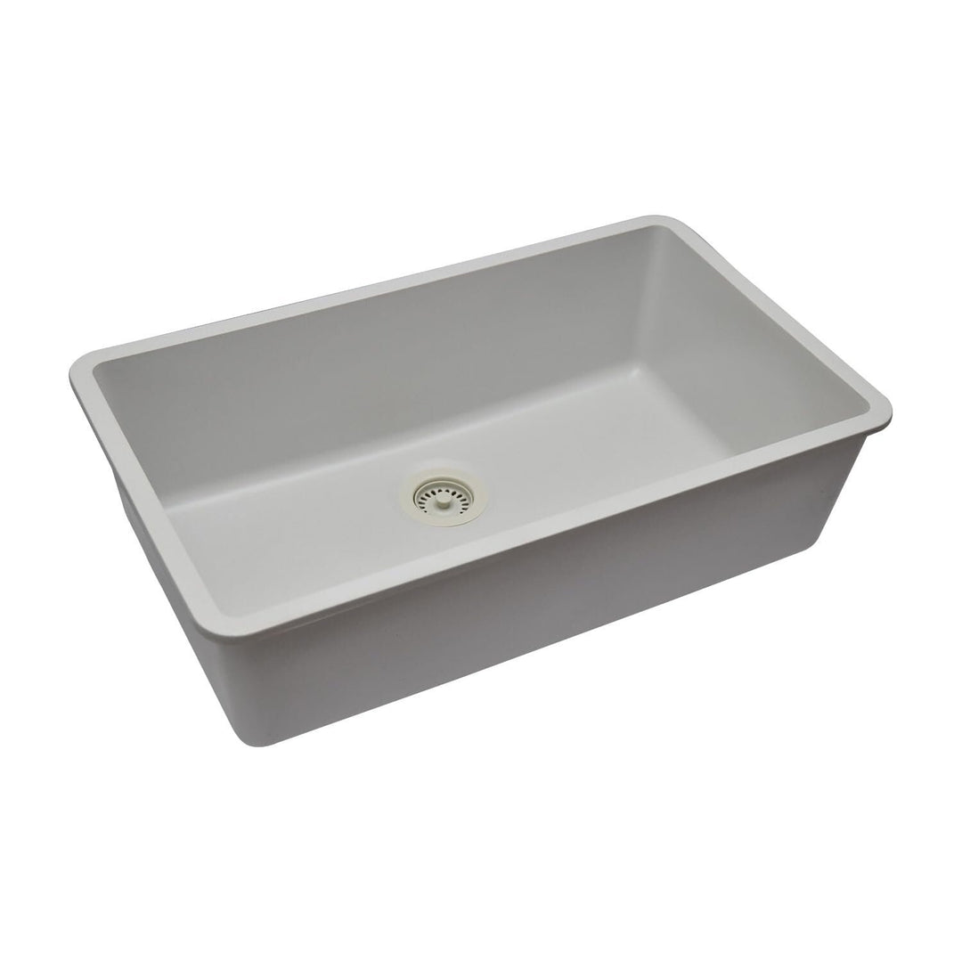 Drop-In Quartz 32 Inch Single Bowl Kitchen Sink Kit - 32"X19"