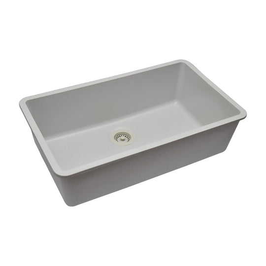 Drop-In Quartz 32 Inch Single Bowl Kitchen Sink Kit - 32"X19"