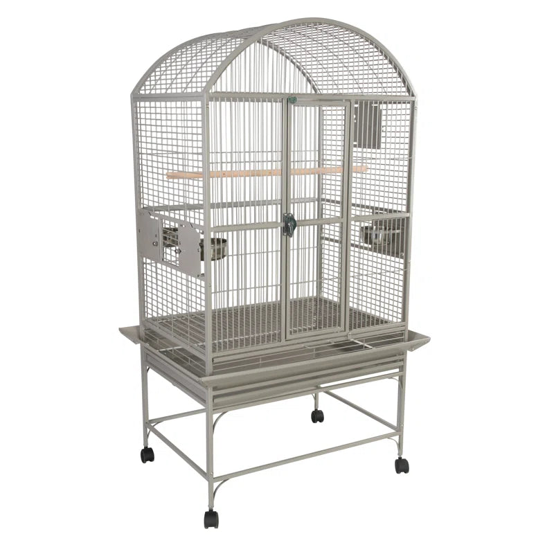 Cleveland 63'' Iron Dome Top Floor Bird Cage with Wheels